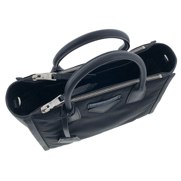 Prada Concept Nylon Leather Shoulder Bag Black - Picture 3 of 13